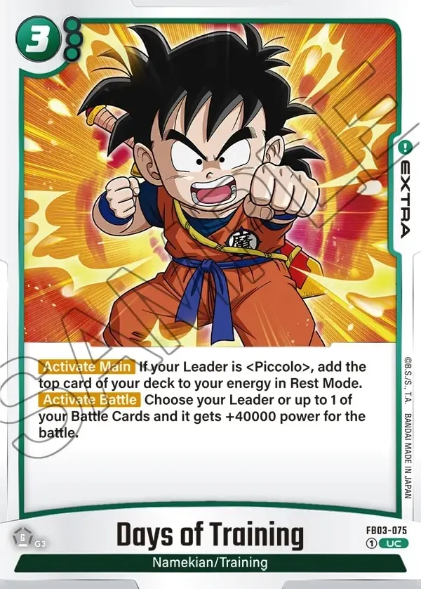 Days of Training FB03-75