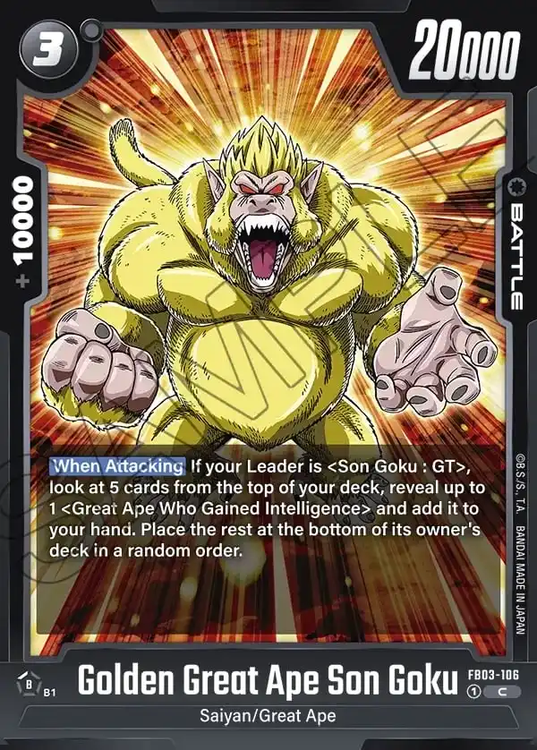 Golden Great Ape Son Goku FB03-106