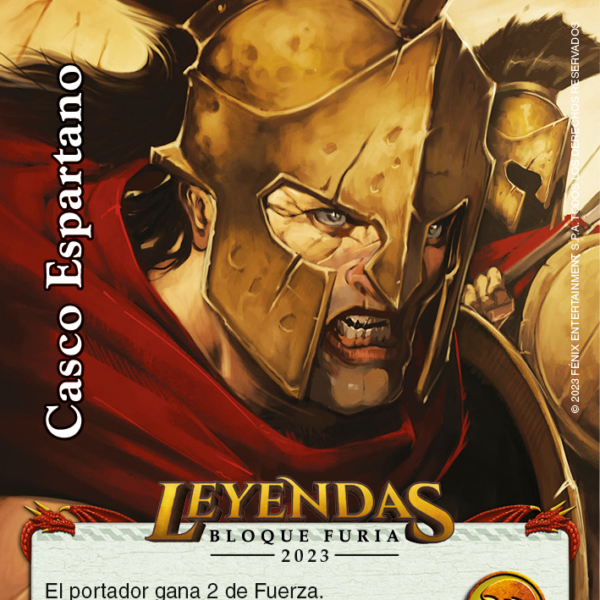 Casco Espartano Leyendas Bloque Furia