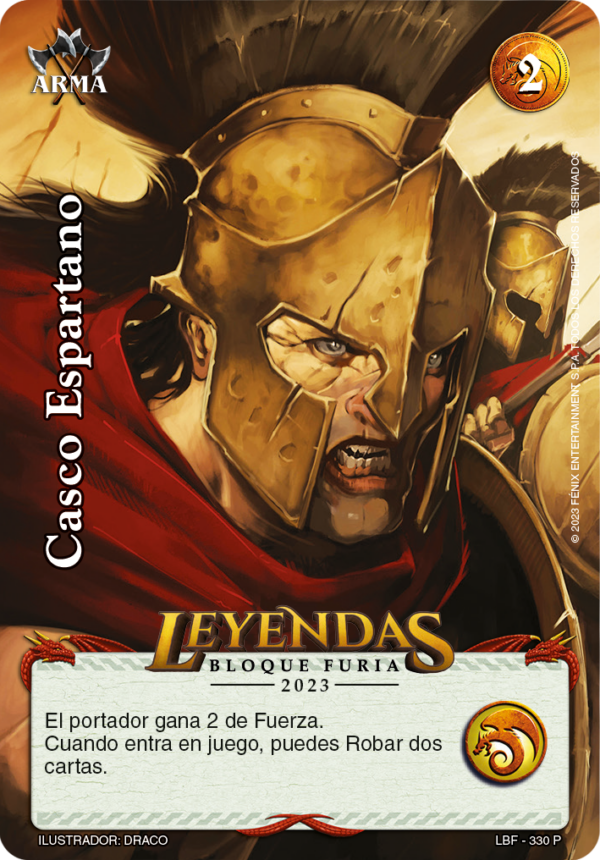 Casco Espartano Leyendas Bloque Furia