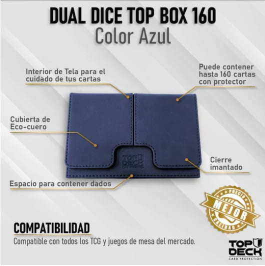 Dual Dice Top Box 160 Azul - Topdeck